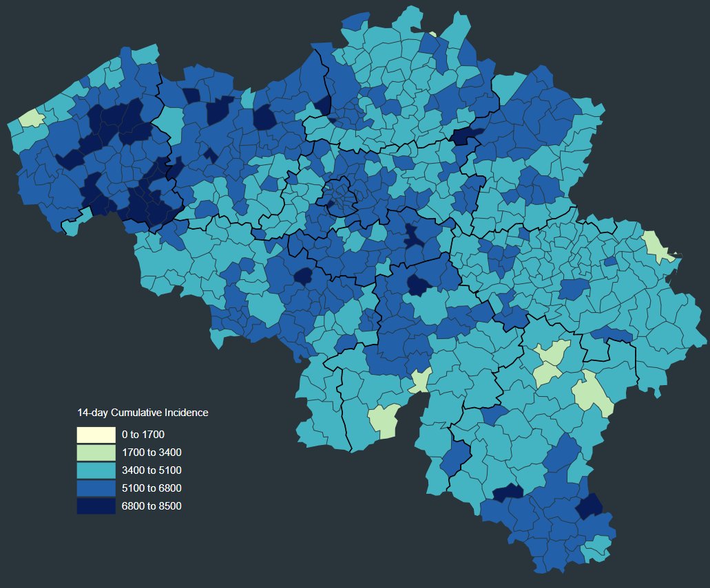 The same choropleth map, but with a binned colour scale