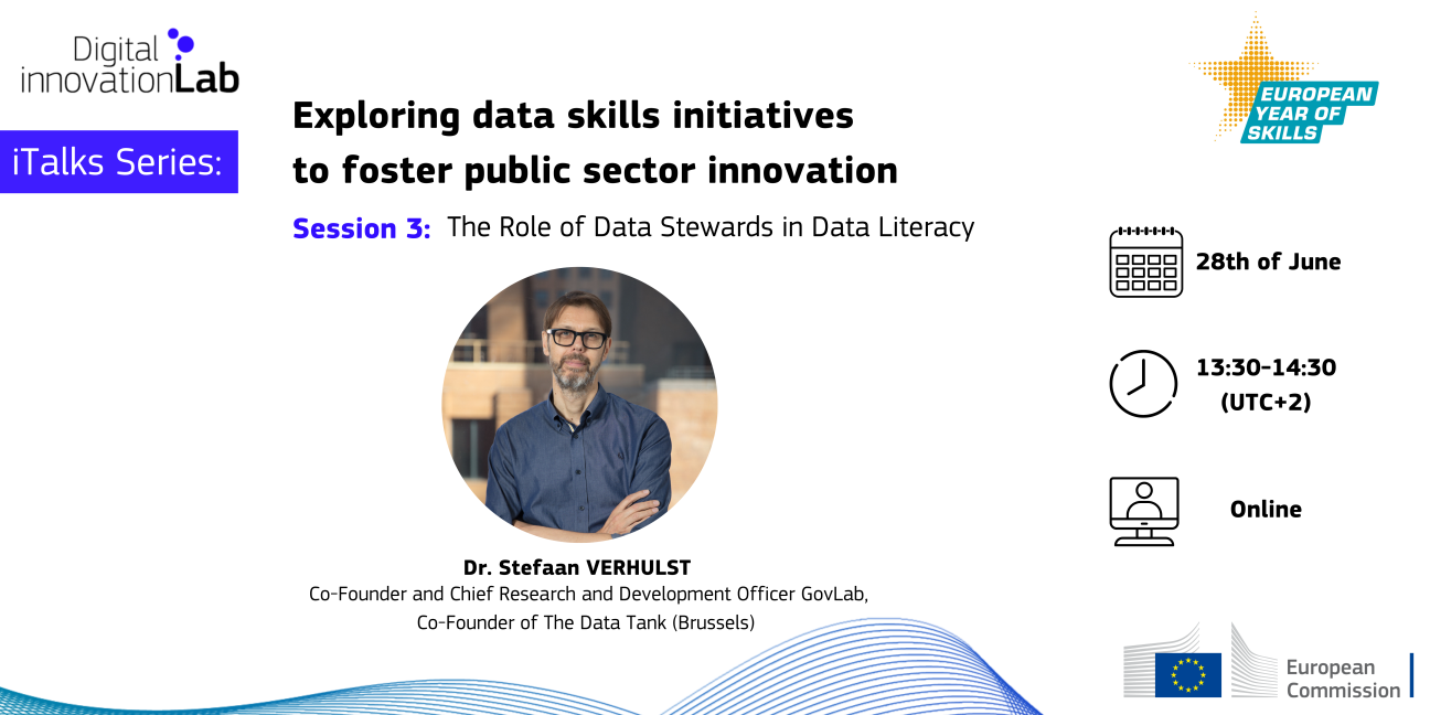 iTalks: Session 3: The Role of Data Stewards in Data Literacy with Dr. Stefaan Verhulst