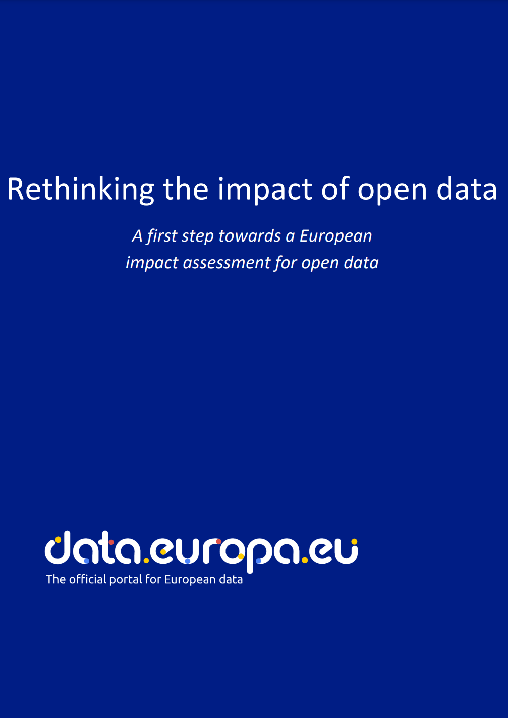 Rethinking the impact of open data