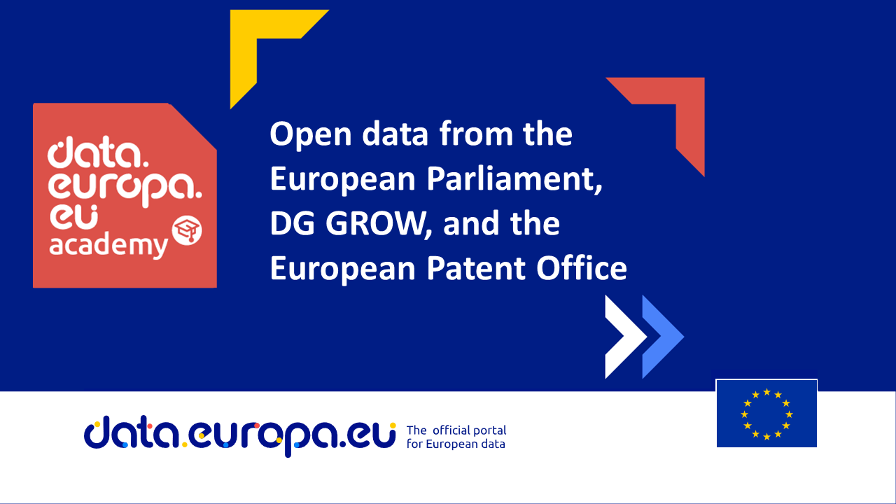 Open data from the European Parliament, DG GROW, and the European Patent Office