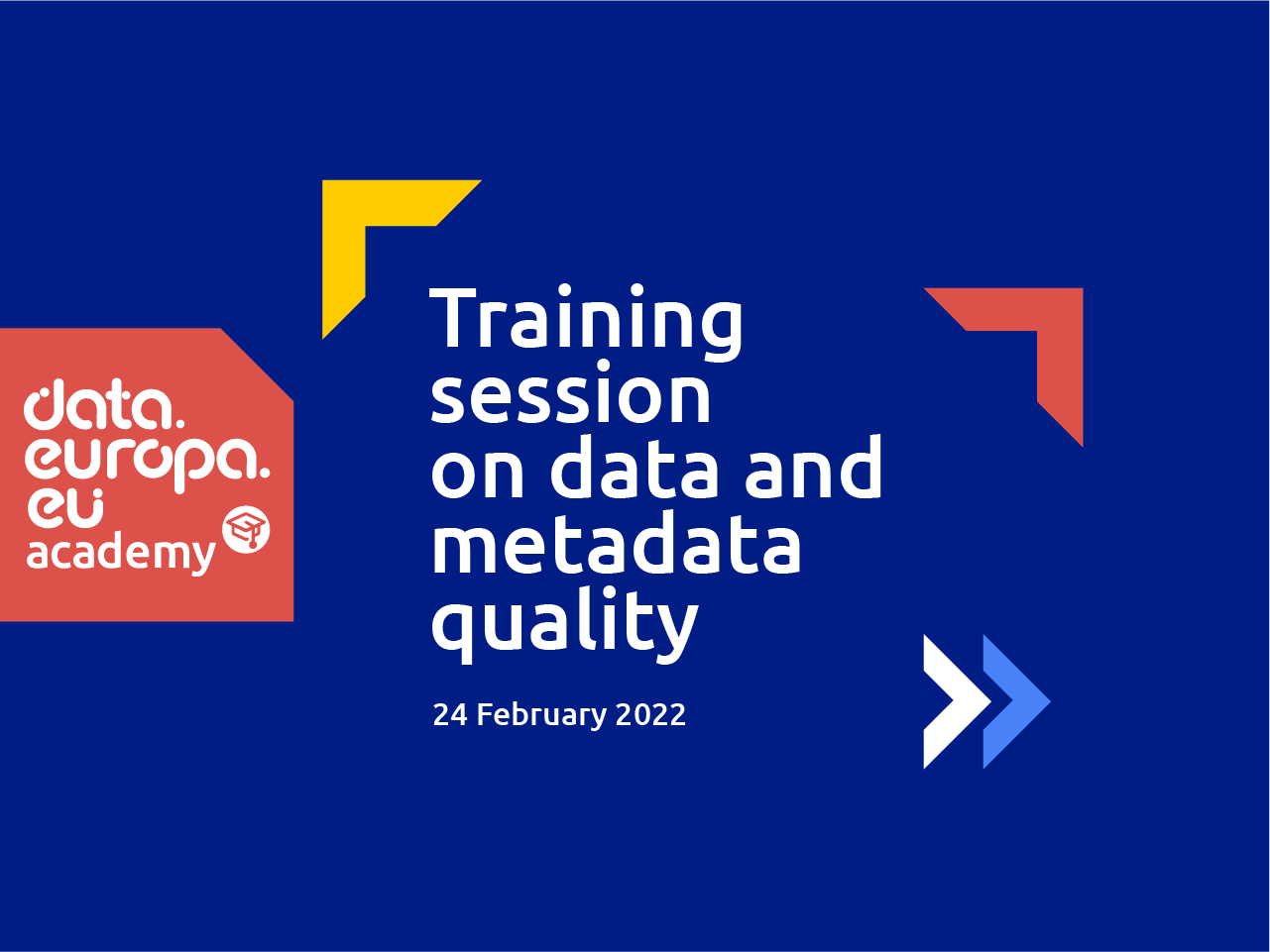 Training Session on Data and Metadata Quality