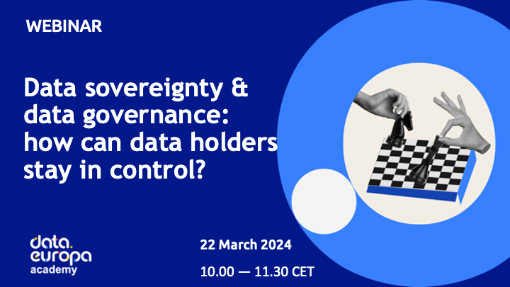 Recording webinar 'Data sovereignty & data governance: how can data holders stay in control'