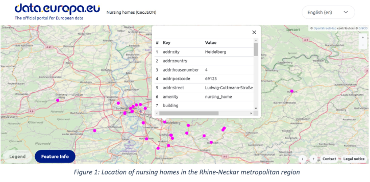 Χάρτης γηροκομείων, έκδοση Metropolregion Rhein-Neckar