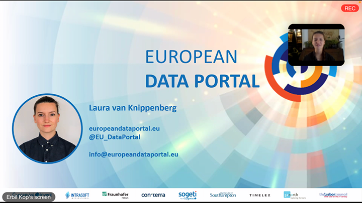 Figure 1: European Data Portal at the European Big Data Value Forum 2020