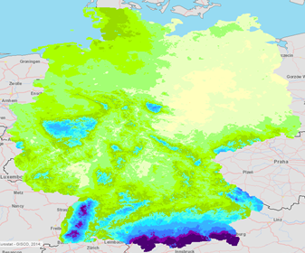 Summer rainfall Germany