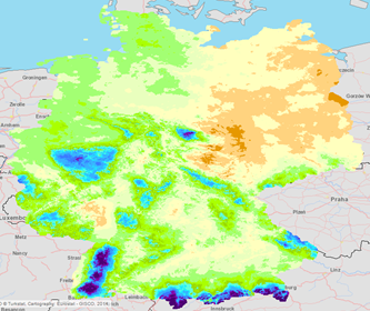 Winter rainfall Germany