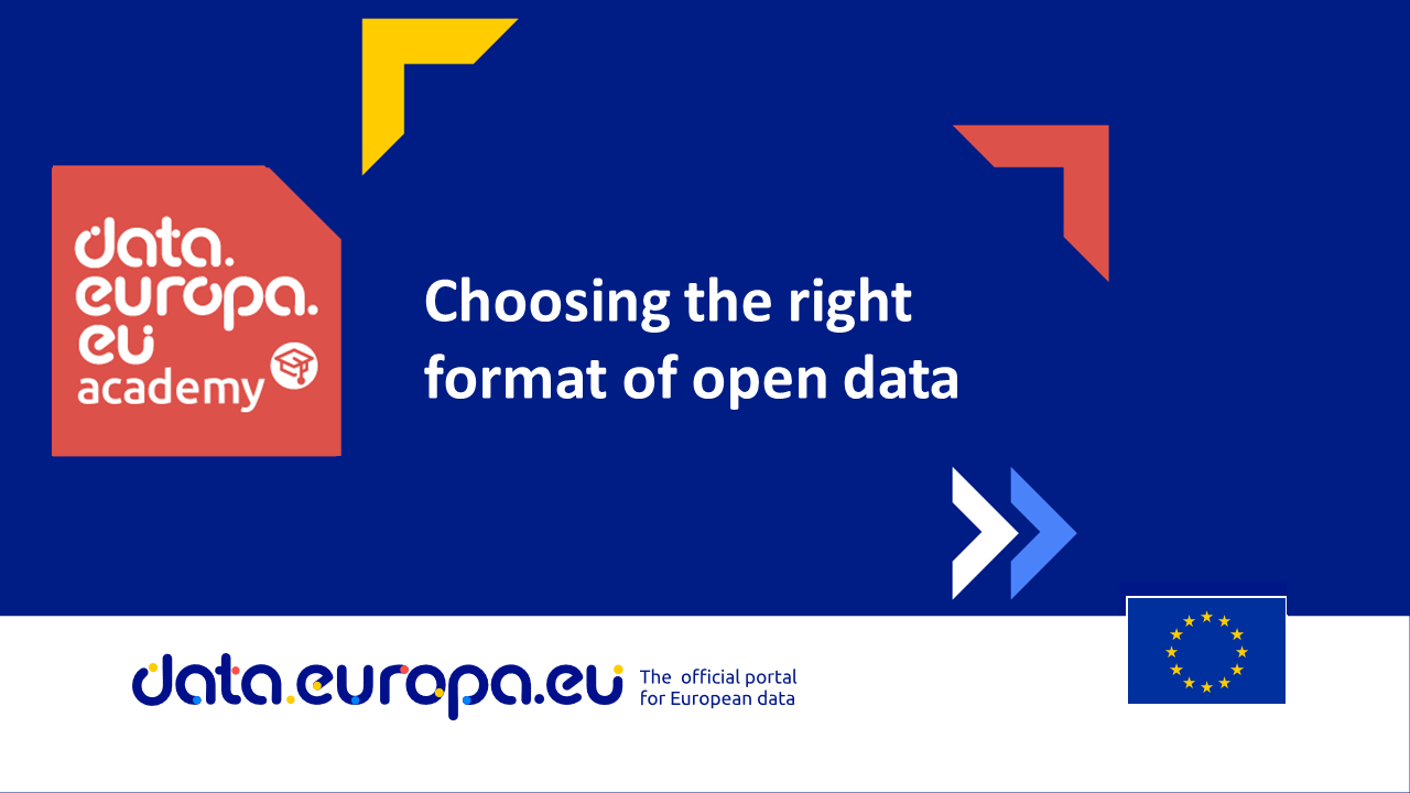 Choosing the right format of open data