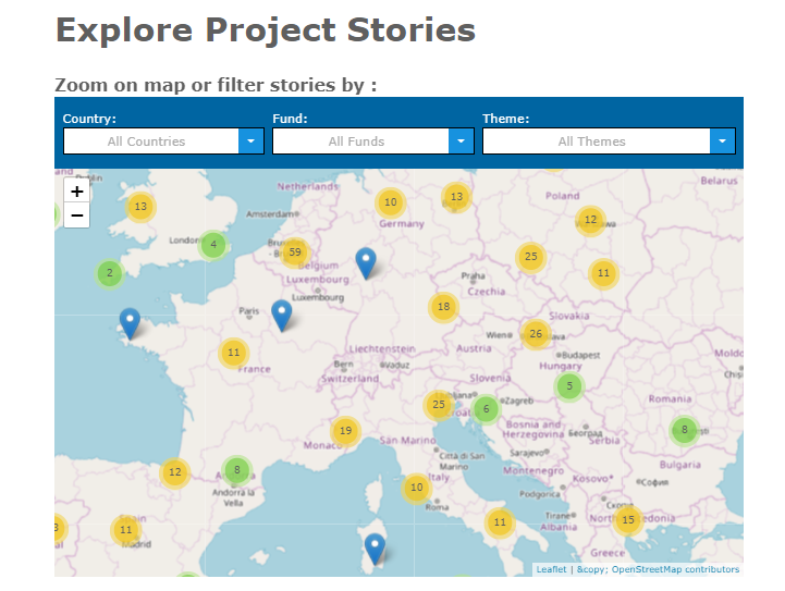 Explore project stories on Cohesion Open Data Platform 