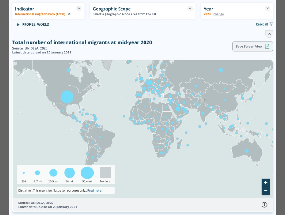 Migration Data Portal screenshot
