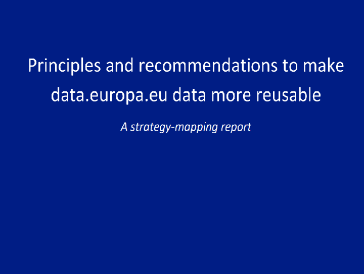 Discover the data.europa.eu Strategy Mapping Report