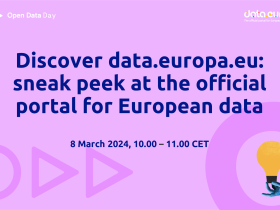 Discover data.europa.eu: sneak peak at the official portal for European data