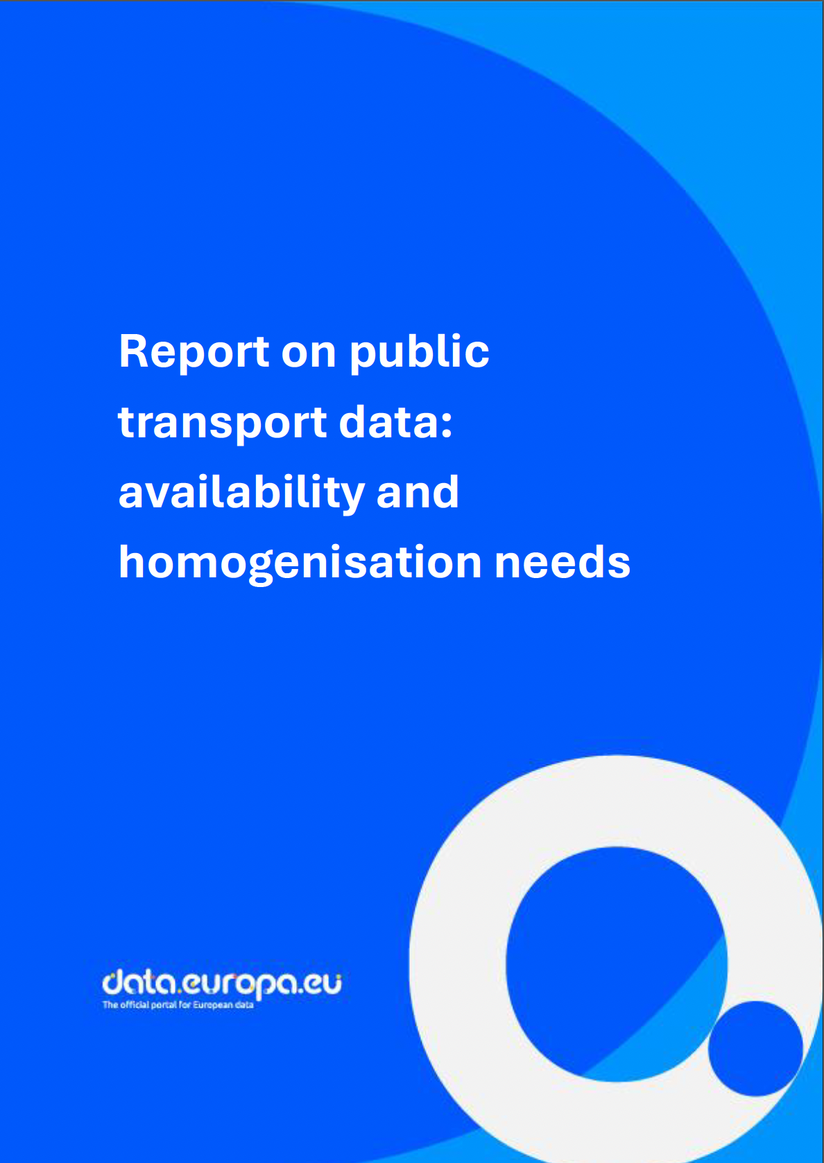 Report on public transport data: availability and homogenisation needs